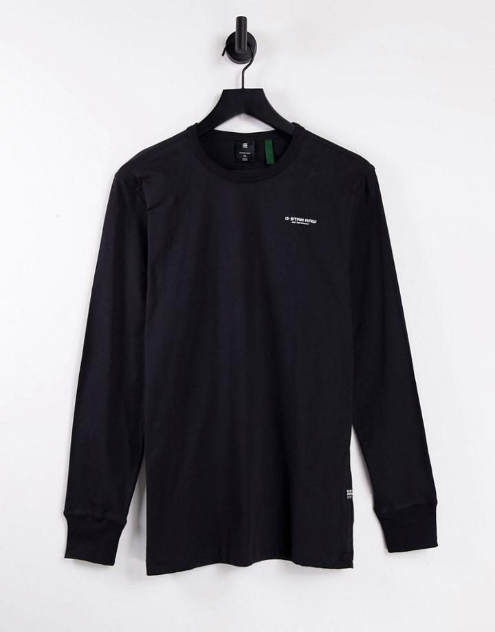 G-star Long Sleeve T-shirt With Small Logo In Black