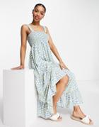 Urban Revivo Cami Maxi Dress In Yellow Print