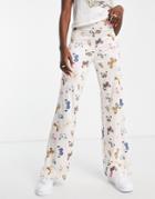 Miss Selfridge Slinky Wide Leg Pants In Butterfly Print - Part Of A Set-multi