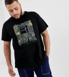 Replika Plus T-shirt In Black With Printed Logo - Black