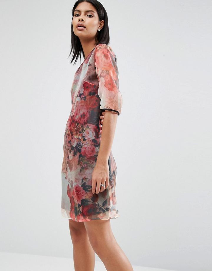 Little Mistress Organza Tunic Dress - Multi