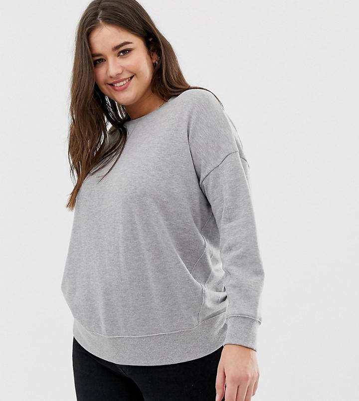 New Look Curve Classic Sweatshirt - Gray