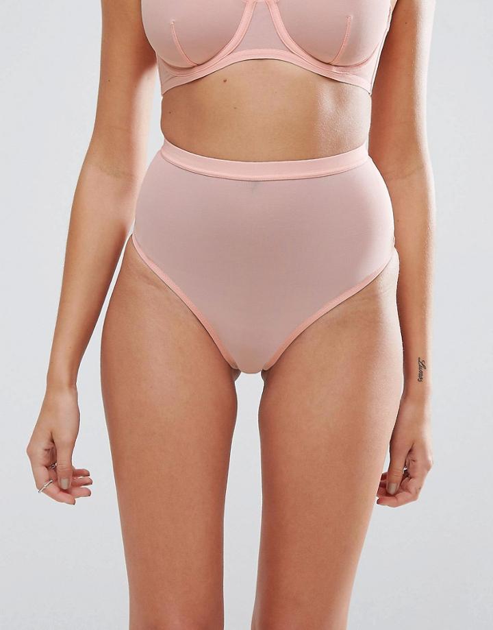 Asos Eden Mesh Mix & Match High Waist Pant - Pink
