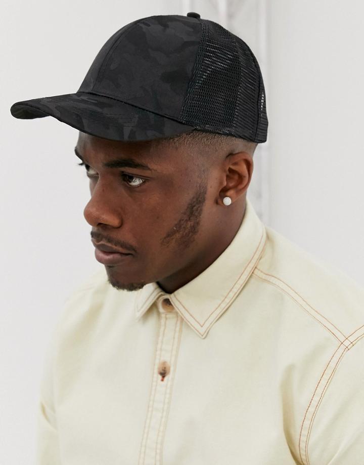 Brave Soul Suedette Baseball Cap-black