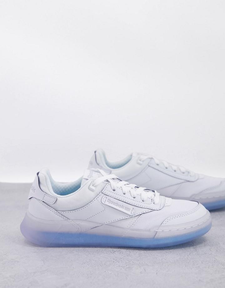 Reebok Club C Legacy Sneakers In White With Blue Sole