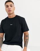 Boss Tchup Contrast Logo T-shirt In Black