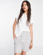 Pull & Bear Oversized Dropped Sleeve T-shirt In White