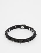 Asos Spiked Bracelet In Black - Black