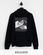 The North Face Graphic Hoodie In Black Exclusive To Asos