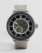 Armani Exchange Ax1415 Automatic Stainless Steel Bracelet Watch In Sil