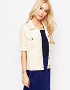 Sister Jane Sandi Jacket With Lace Trim - Stone