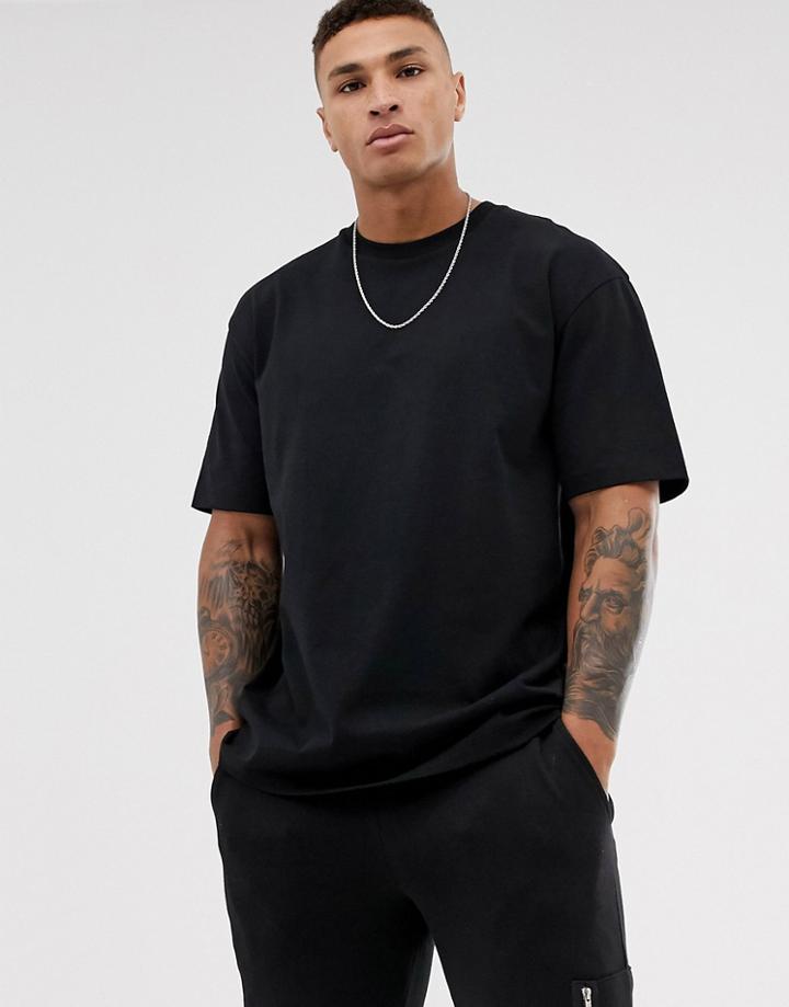 Topman Oversized T-shirt In Black