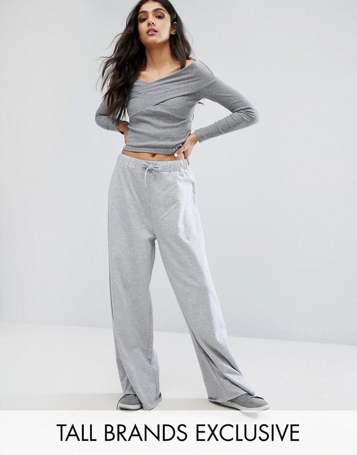 Daisy Street Tall Wide Leg Casual Pant - Gray