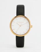 Daisy Dixon Rose Gold Black Leather Watch - Black
