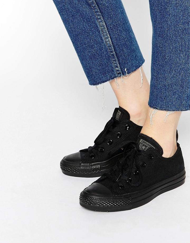 Converse All Star Chuck Taylor All Star Mono Ox Black Sneakers.