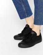 Converse All Star Chuck Taylor All Star Mono Ox Black Sneakers.