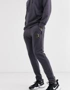 Hermano Sweatpants With Varsity Logo In Charcoal-gray