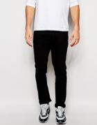 Asos Stretch Straight Jeans In Black - Black