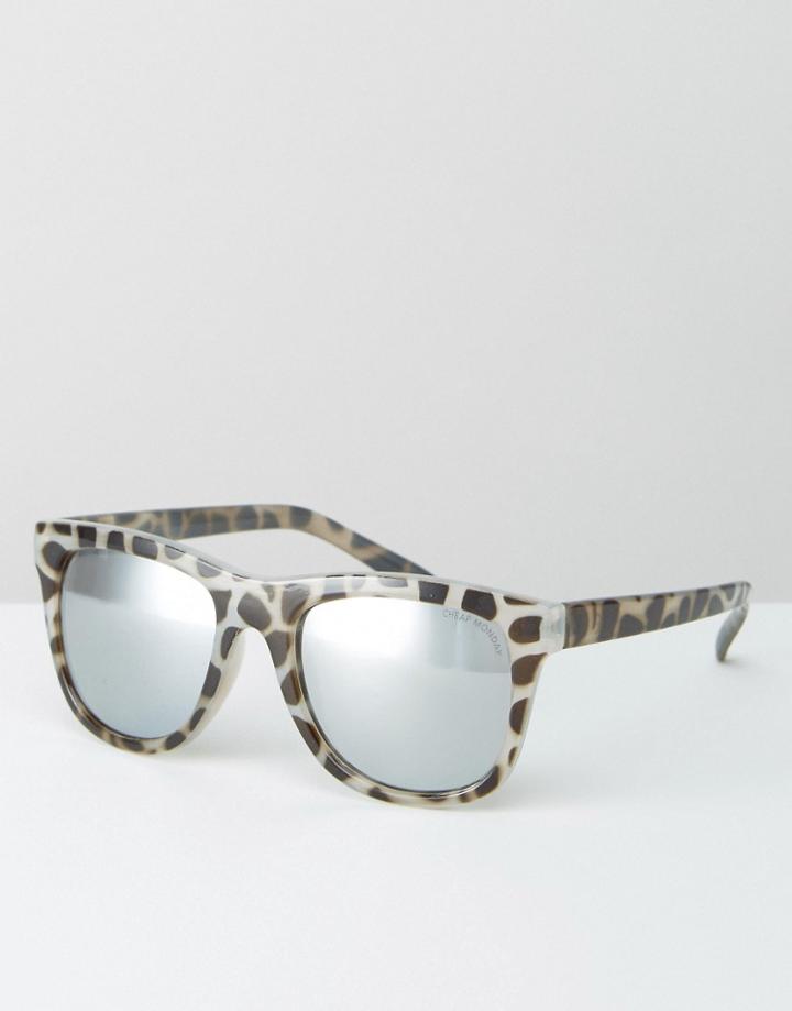 Cheap Monday Flat Top Sunglasses In Tortoise With Mirror Lens - Brown
