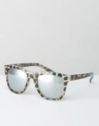 Cheap Monday Flat Top Sunglasses In Tortoise With Mirror Lens - Brown
