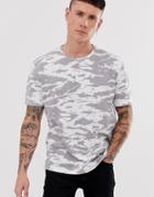 Allsaints T-shirt With Camo Print - White