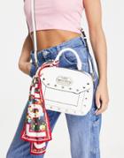 Love Moschino Scarf Tie Top Handle Crossbody Bag In White