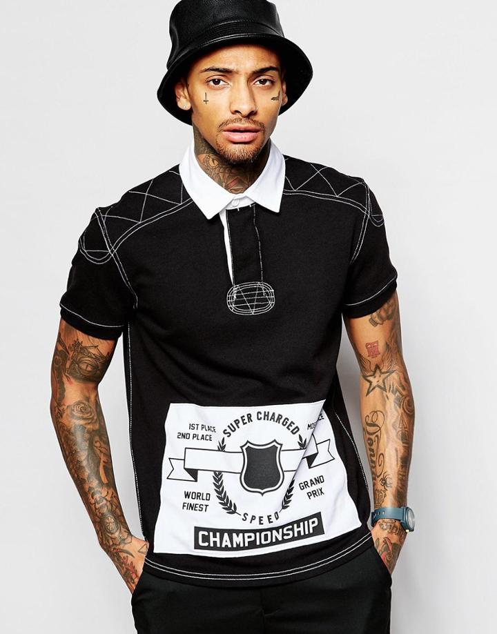 Love Moschino Championship Polo - Black