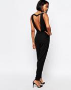 Y.a.s Diana Jumpsuit With Cut Out Back - Black
