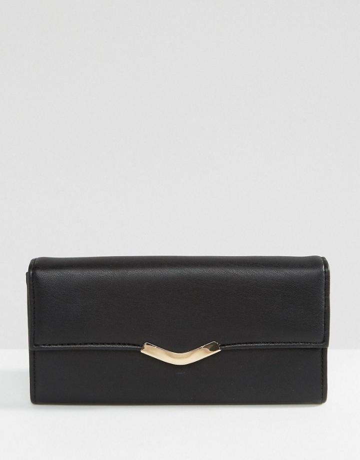 Asos Slim V Bar Purse - Black