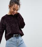 New Look Petite Chenille Sweater - Red