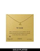 Dogeared Gold Teeny Wishbone Necklace - Gold