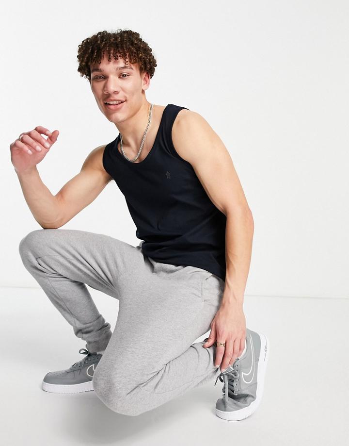 French Connection Logo Tank In Navy-blues