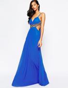 Forever Unique Kirsty Maxi Dress With Embellishment - Blue