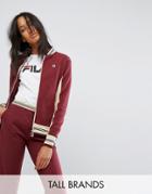 Fila Tall Zip Up Tracksuit Top With Contrast Detail - Red