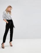 Y.a.s Velvet Tie Pant - Black