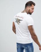 Good For Nothing T-shirt With Eagle Print - White