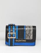 Valentino By Mario Valentino Faux Snake Cross Body Bag - Blue