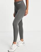 Urban Threads Seamless Gym Leggings In Gray-grey