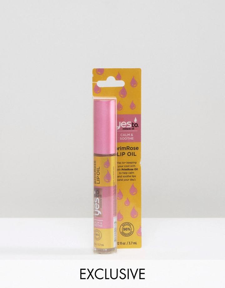 Asos Exclusive Yes To Primrose Oil Lip Oil 3.7ml - Clear