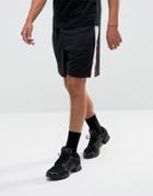 Granted Shorts In Black Mesh With Stripes - Black