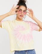 Only Sacha T-shirt In Tie Dye-yellow