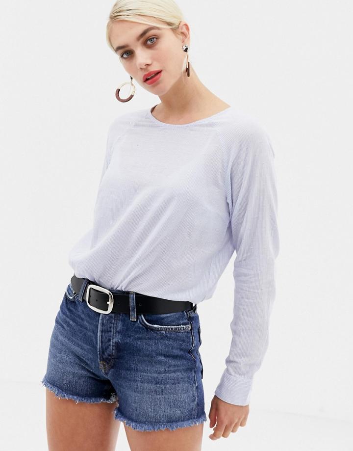 Selected Tania Stripe Blouse - Blue