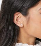 Asos Design Sterling Silver Earrings In Tiny Flower Design