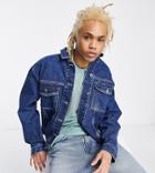 Collusion Western Denim Jacket With Contrast Stitch In Blue - Part Of A Set