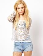 Tripp Nyc Crochet Top - White