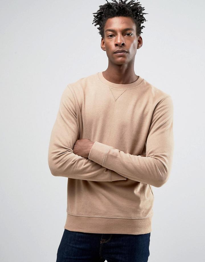 Selected Homme Crew Neck Sweat - Beige