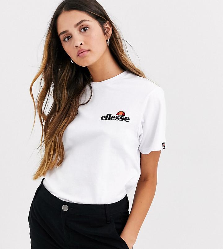 Ellesse T-shirt With Embroidered Chest Logo-white