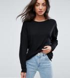 Asos Tall Oversized T-shirt With Batwing Detail - Black