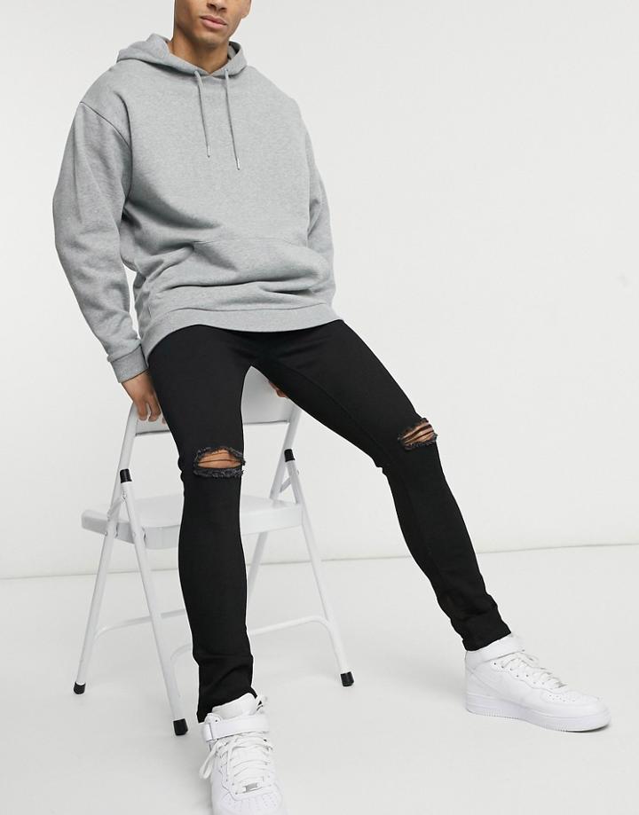 Voi Super Skinny Jeans In Rinse Black