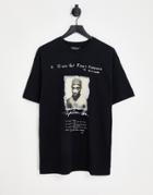 Pull & Bear X Tupac Printed T-shirt In Black
